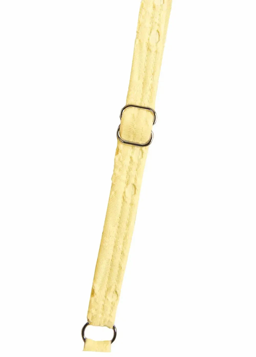 Jacquard Detail Yellow Bandeau Tankini Set