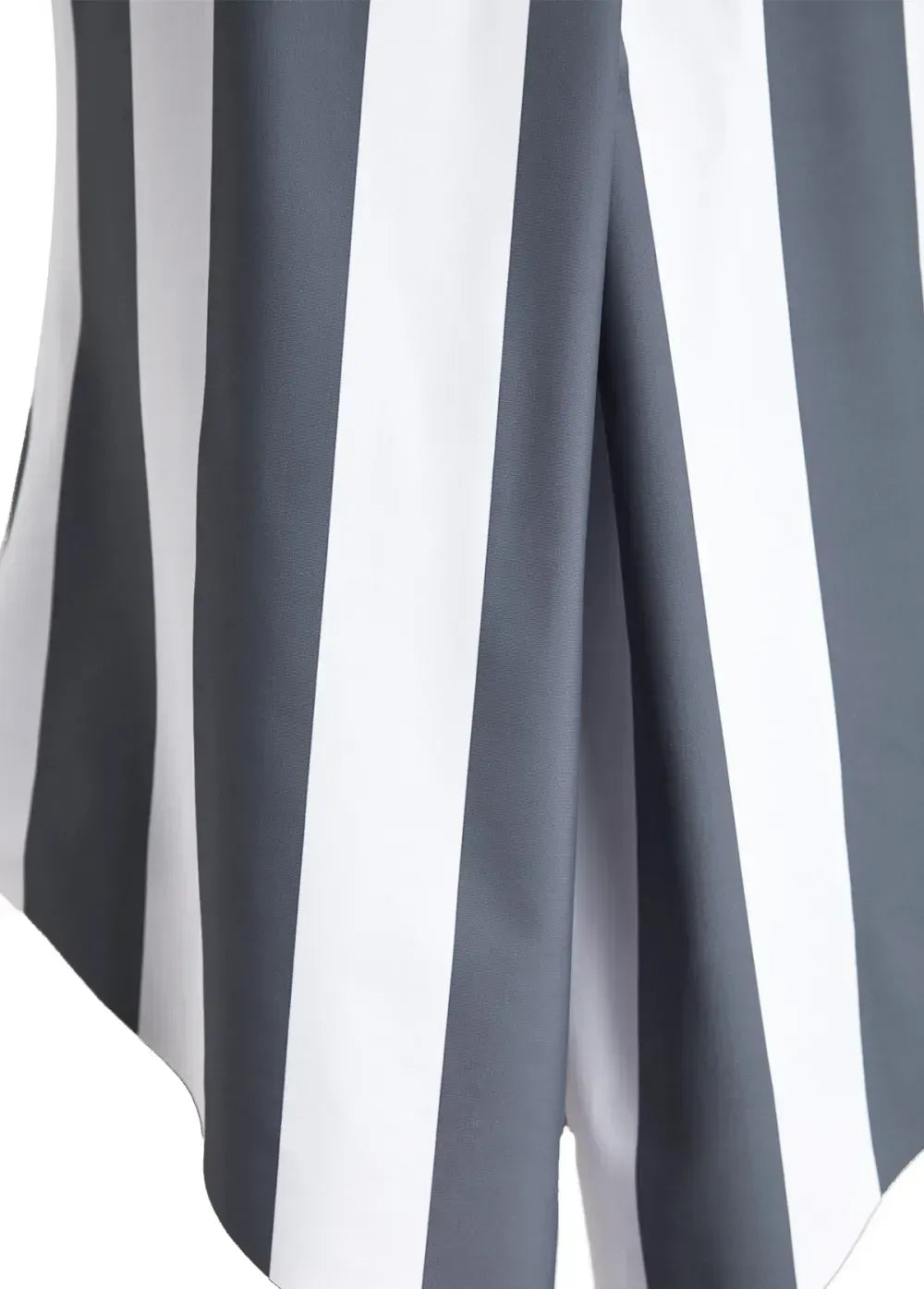 Criss Cross Striped Grey One Piece Swimwear