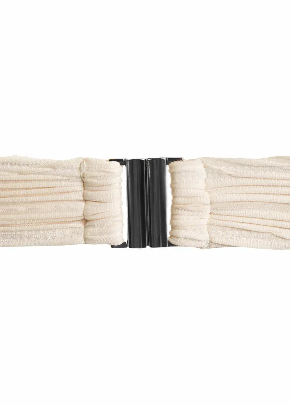 Ruched Light Camel V-Neck Bikini Set