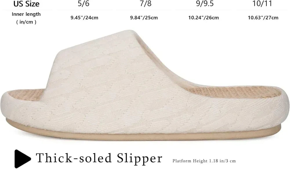 Slippers for Women Memory Foam Open Toe House Slippers Cute Comfy Bedroom Slides Slip on Slippers for Summer Indoor