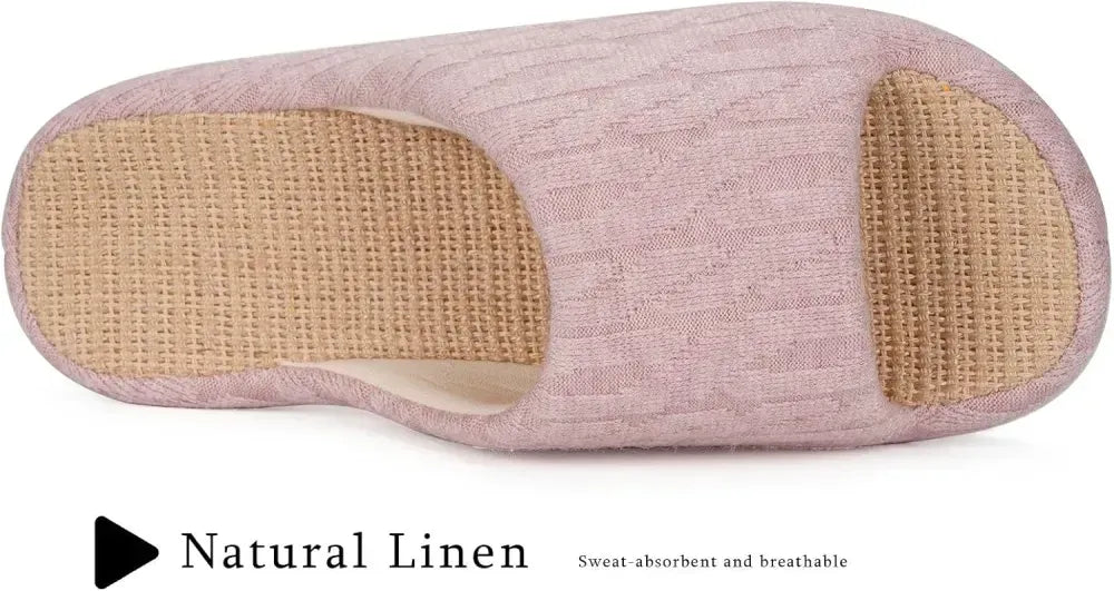 Slippers for Women Memory Foam Open Toe House Slippers Cute Comfy Bedroom Slides Slip on Slippers for Summer Indoor