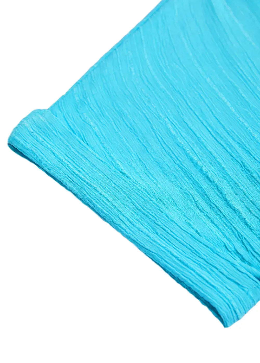 Blue Button Short Sleeve Split Neck T Shirt