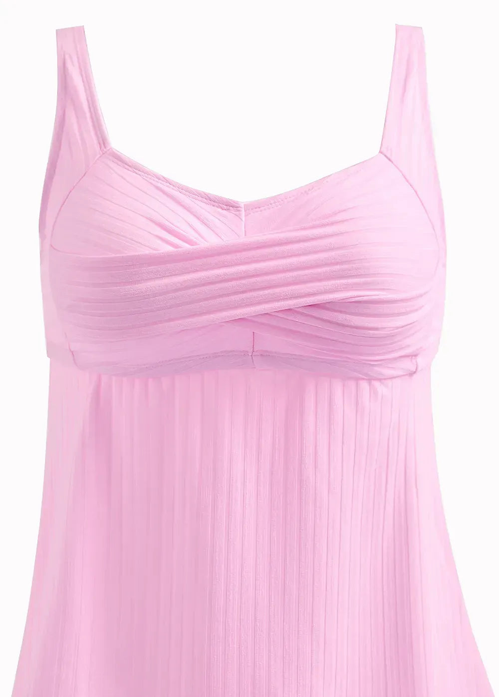 Surplice Feathers Print Light Pink Tankini Set