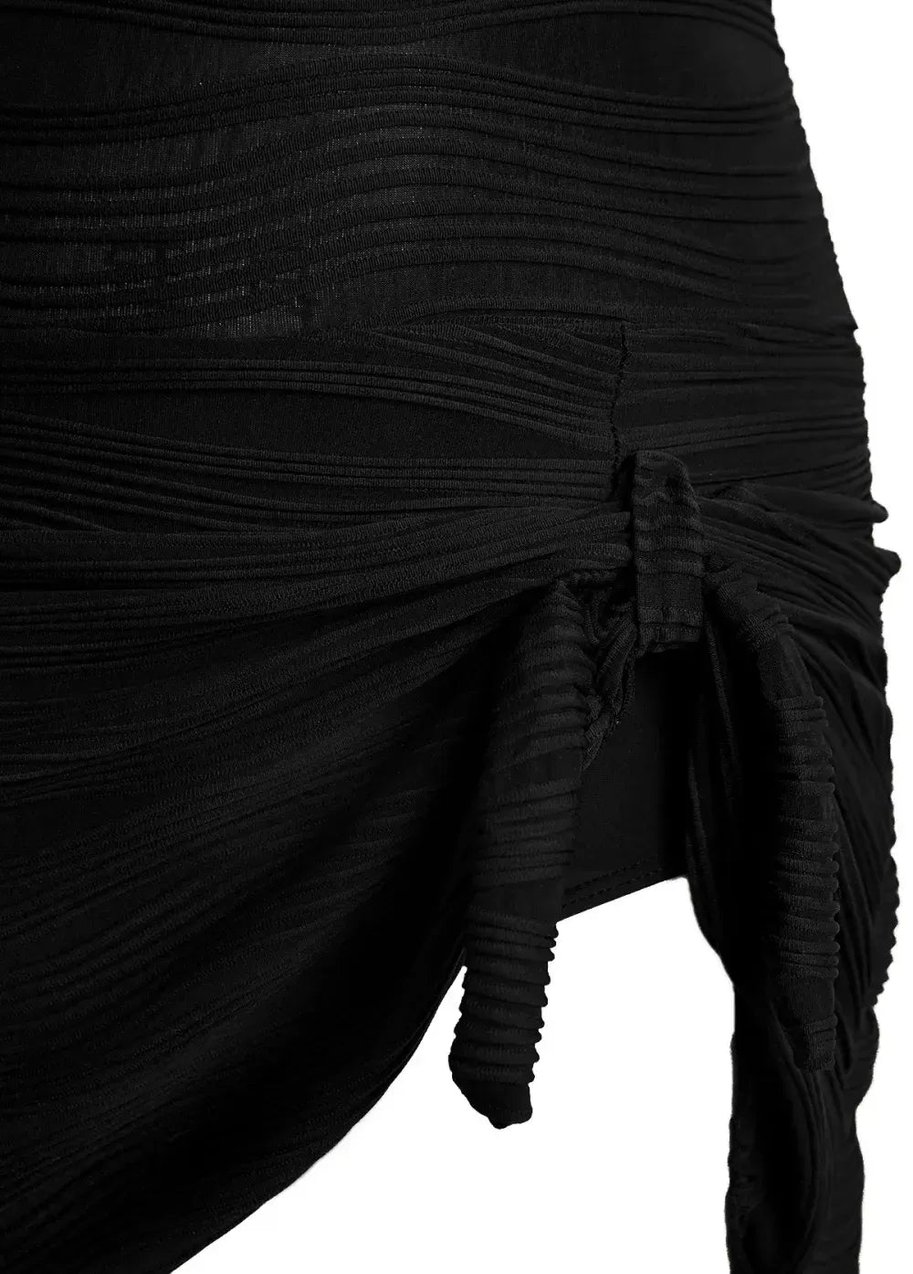 Jacquard Tie Black One Piece Swimdress