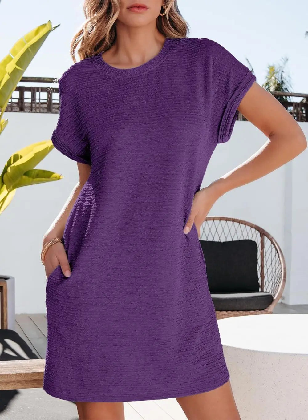 EVALESS Womens Summer Dresses Fashion 2025 Short Sleeve Spring Mini Dress Casual Beach Vacation Clothes Dresses