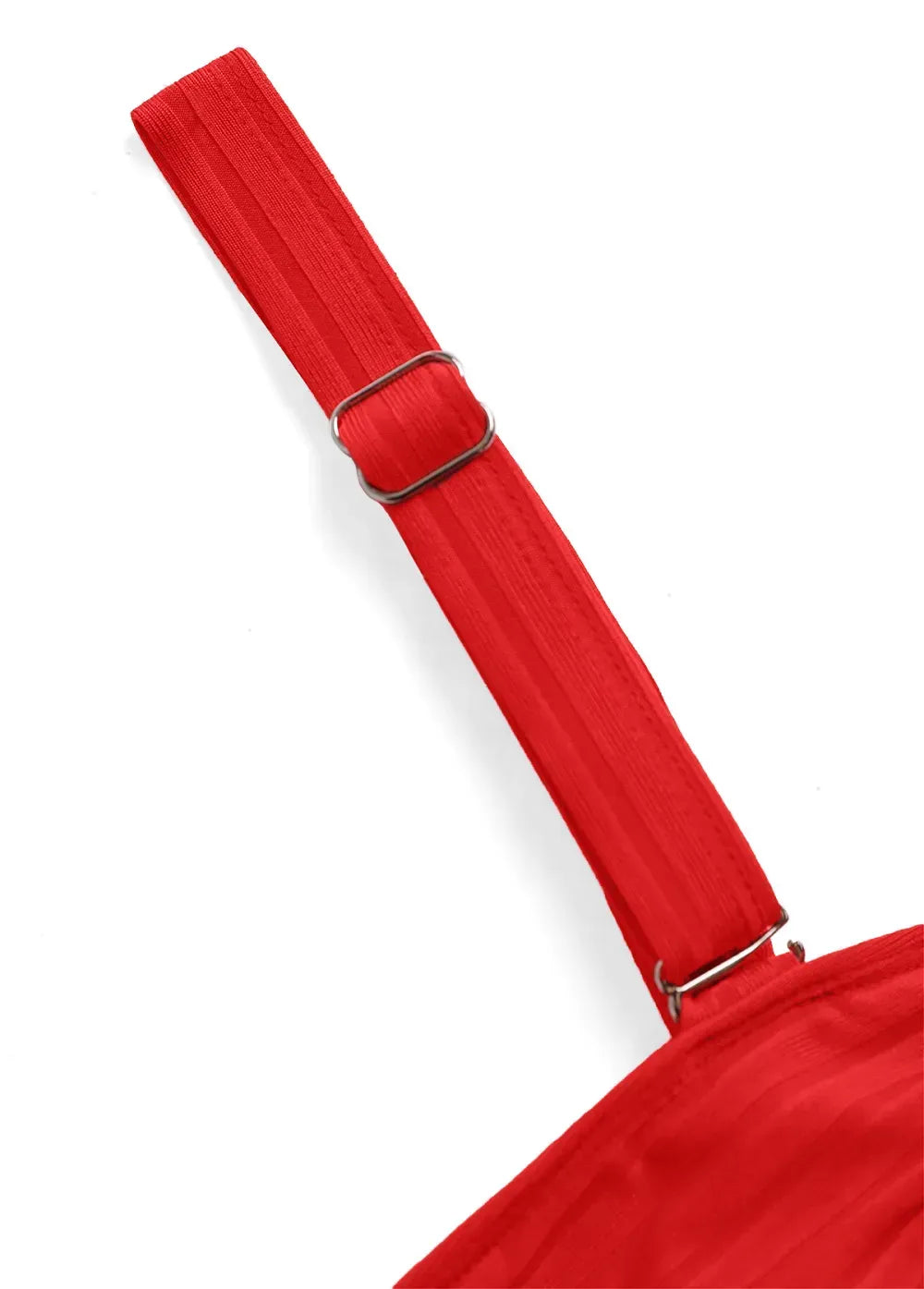 Tie Red Square Neck Bikini Set