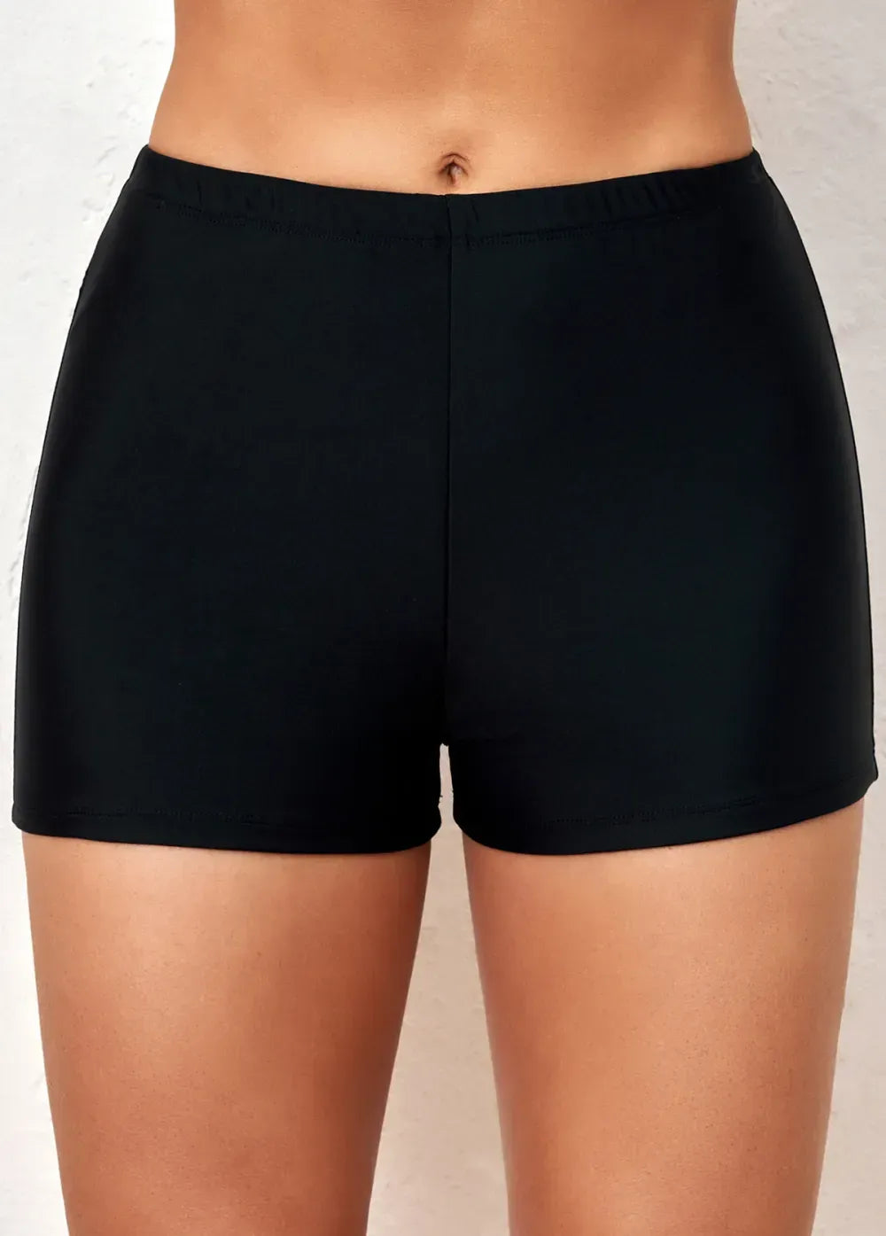Asymmetry Layered Ombre Black Tankini Top