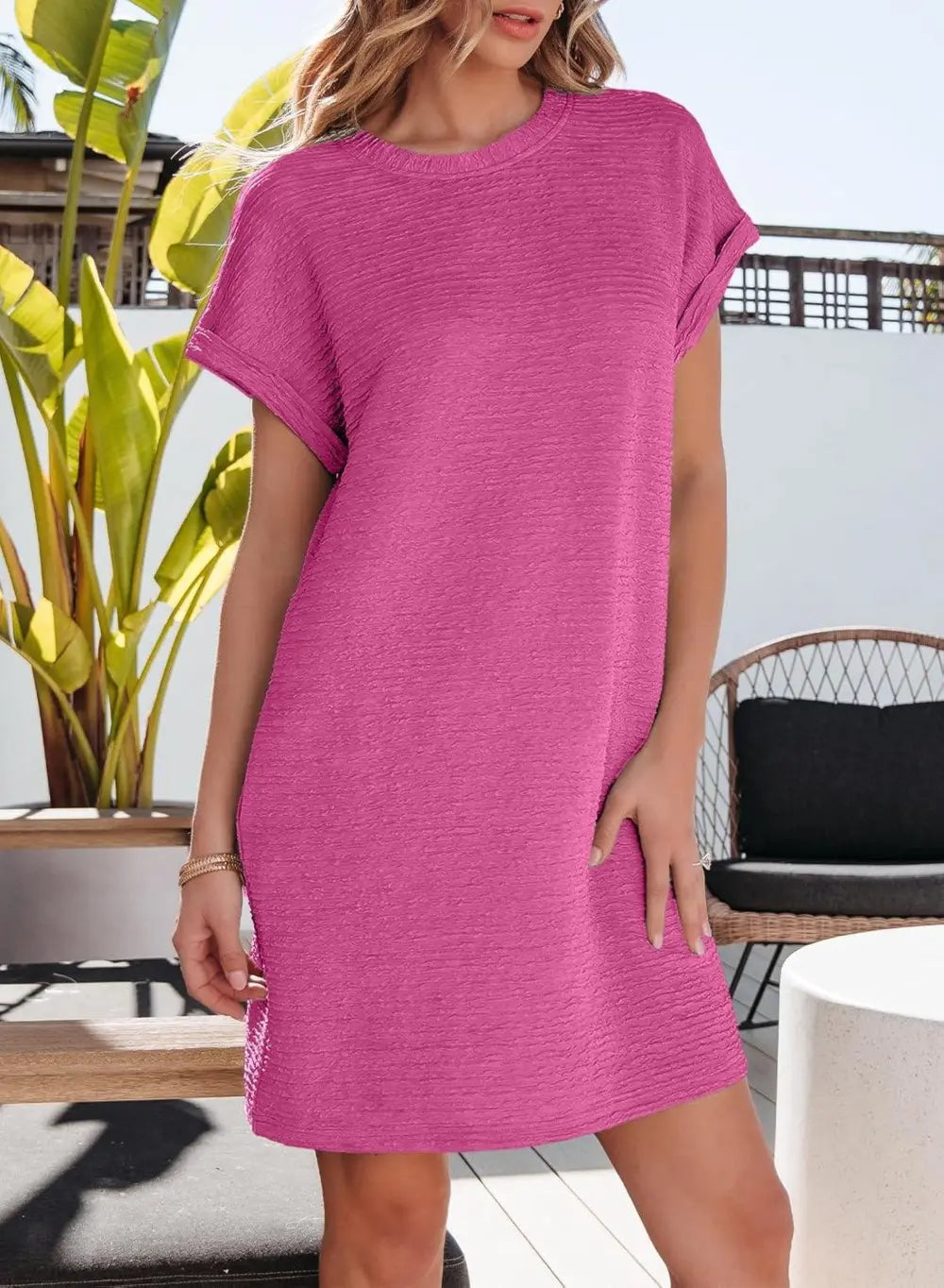 EVALESS Womens Summer Dresses Fashion 2025 Short Sleeve Spring Mini Dress Casual Beach Vacation Clothes Dresses