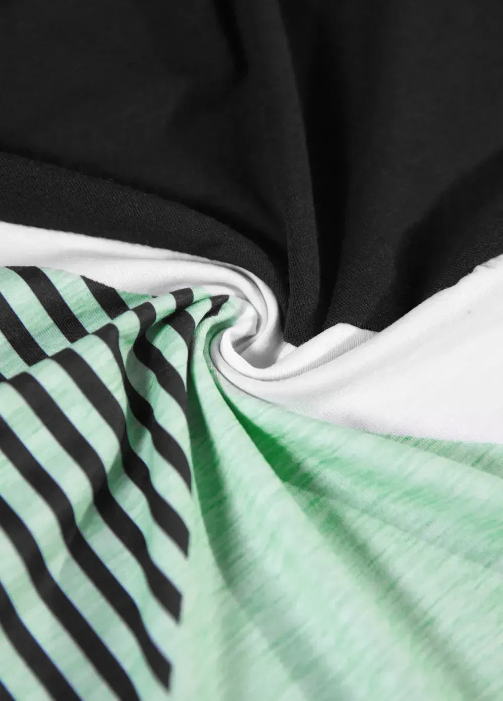 Black Patchwork Geometric Print Short Sleeve T Shirt