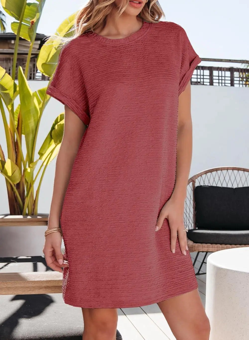 EVALESS Womens Summer Dresses Fashion 2025 Short Sleeve Spring Mini Dress Casual Beach Vacation Clothes Dresses
