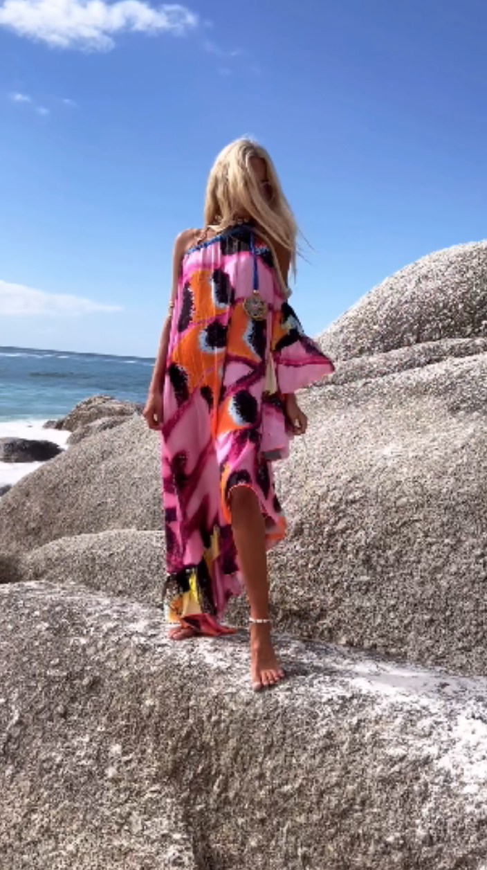 Bohemian Vacation Printed Kaftan e9a0