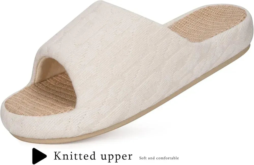 Slippers for Women Memory Foam Open Toe House Slippers Cute Comfy Bedroom Slides Slip on Slippers for Summer Indoor