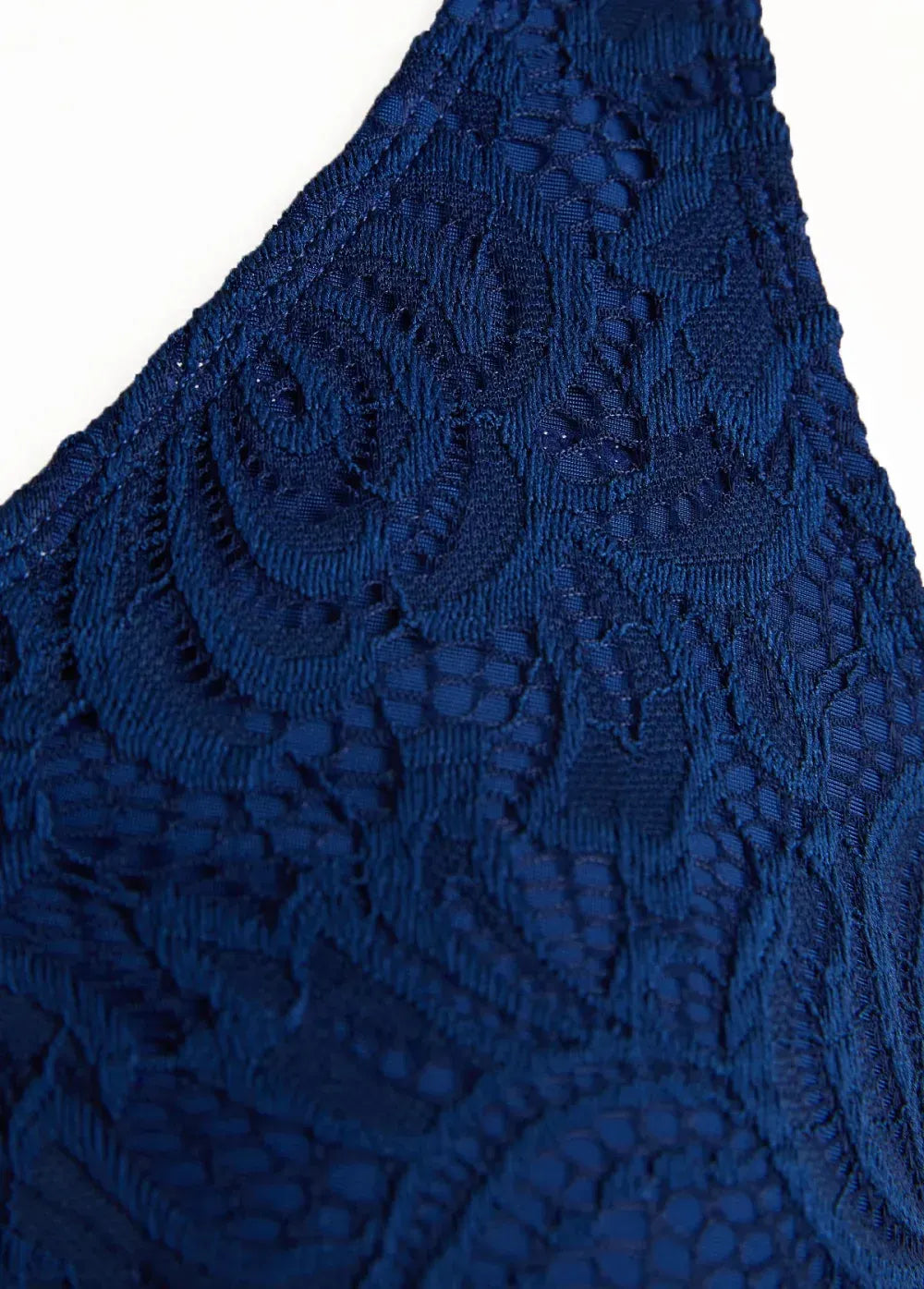 Surplice Lace Navy One Piece Swimdress