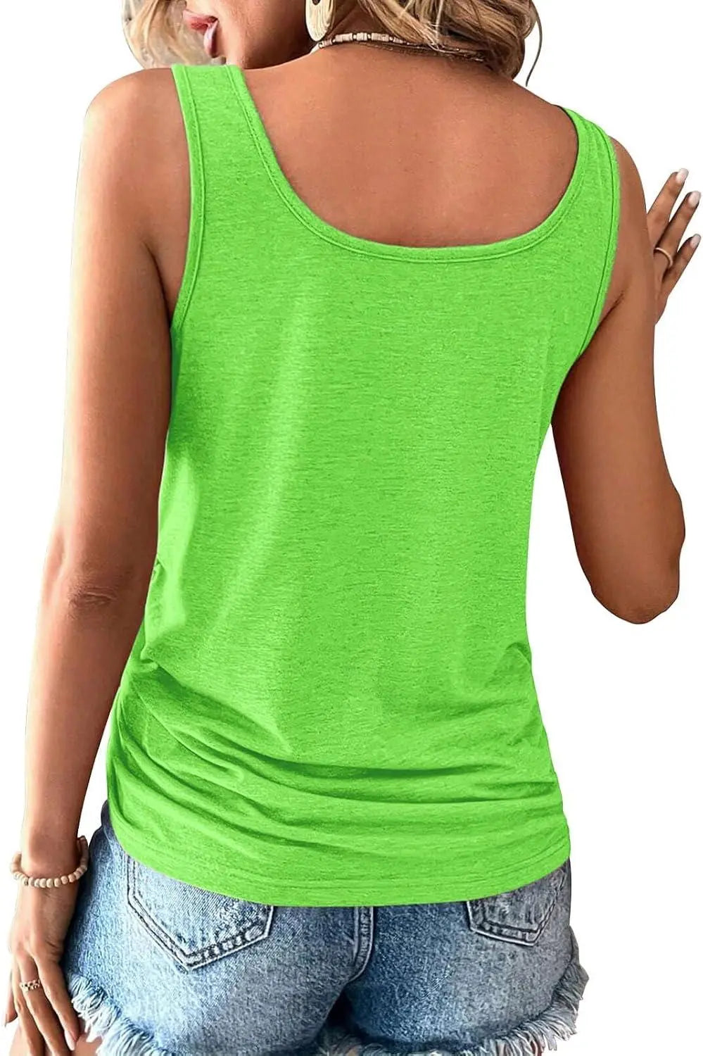 Womens Tank Tops, 2 Pack Summer Tank Tops for Women 2025, Sleeveless U Neck Loose Button Casual Henley Tops Shirts