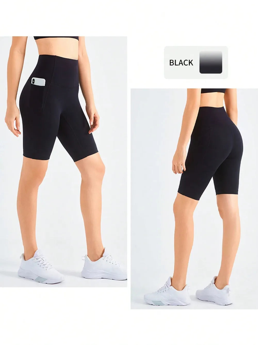 5 Pack Women's Biker Shorts With Pockets, 11