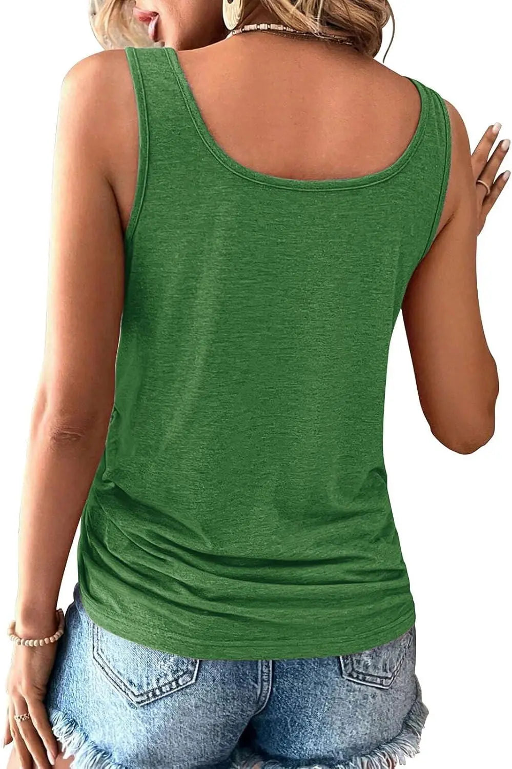 Womens Tank Tops, 2 Pack Summer Tank Tops for Women 2025, Sleeveless U Neck Loose Button Casual Henley Tops Shirts