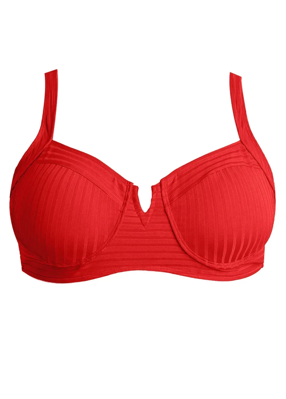 Tie Red Square Neck Bikini Set
