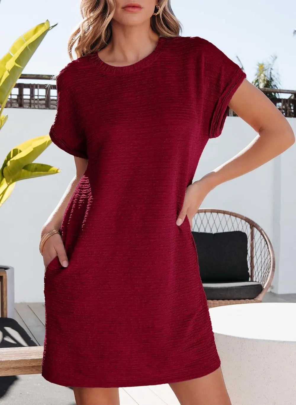 EVALESS Womens Summer Dresses Fashion 2025 Short Sleeve Spring Mini Dress Casual Beach Vacation Clothes Dresses