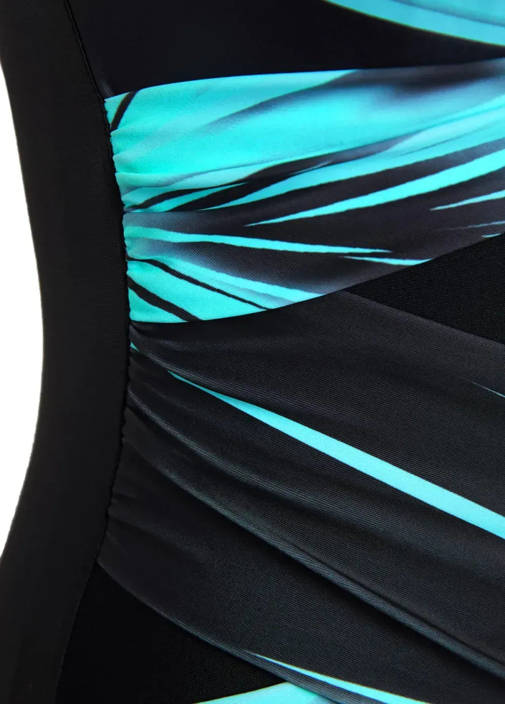 Criss Cross Ombre Cyan One Piece Swimwear
