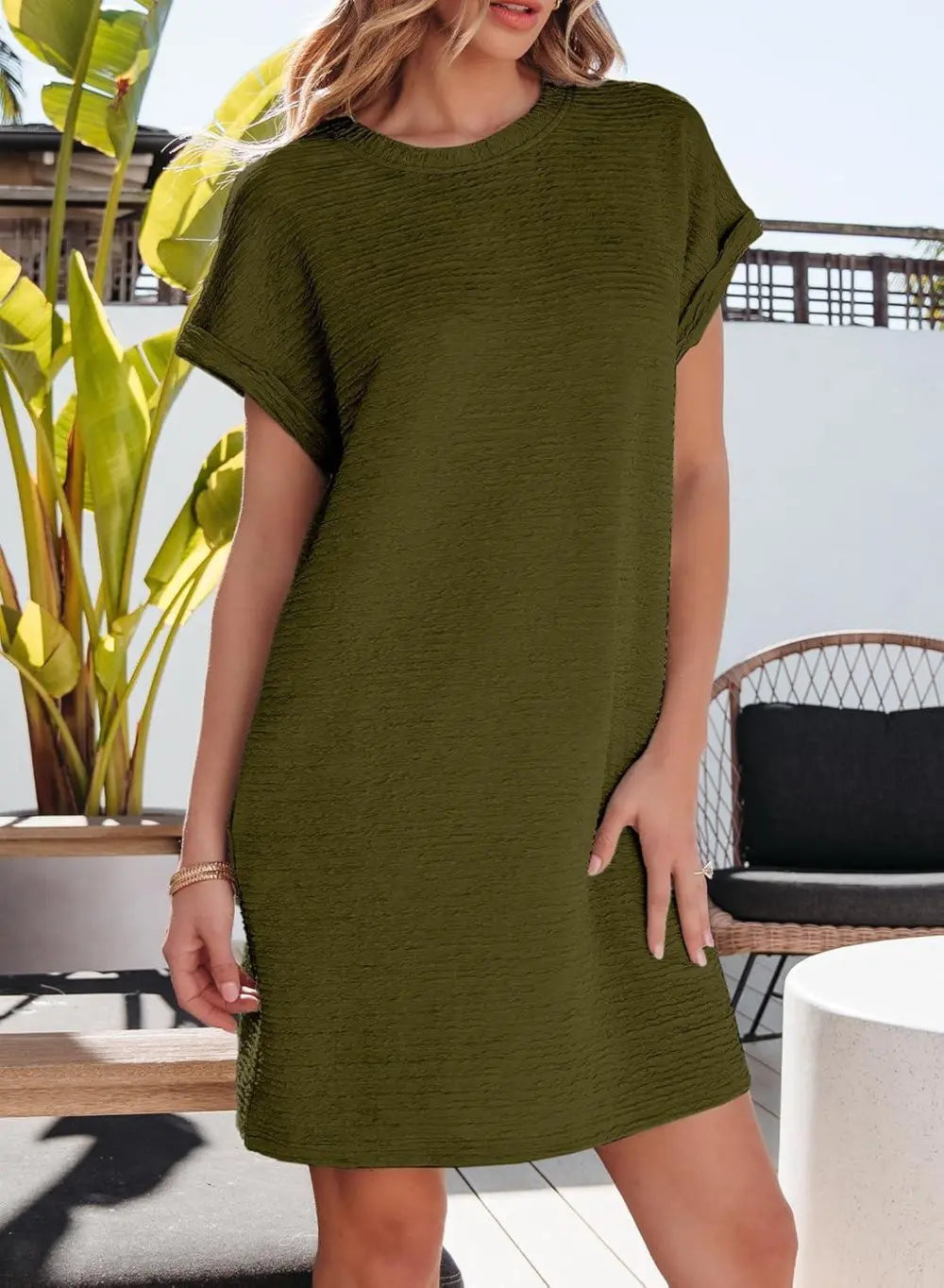 EVALESS Womens Summer Dresses Fashion 2025 Short Sleeve Spring Mini Dress Casual Beach Vacation Clothes Dresses