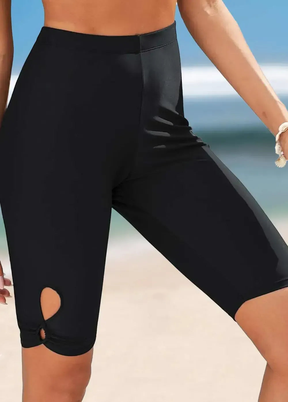 High Waisted Multi Color Swim Shorts