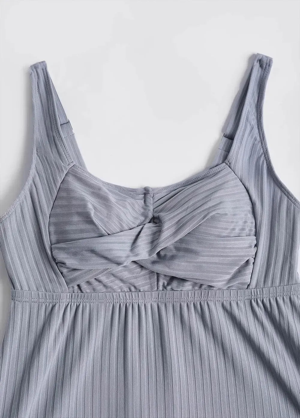Patchwork Tribal Print Grey Tankini Set