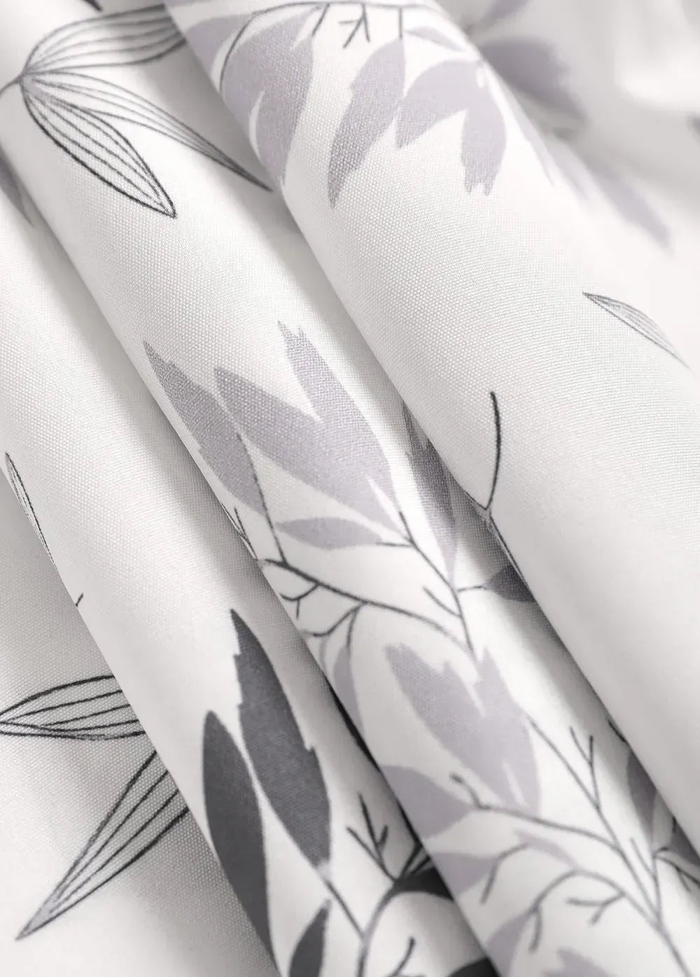 White Ruffle Leaf Print Half Sleeve V Neck Blouse
