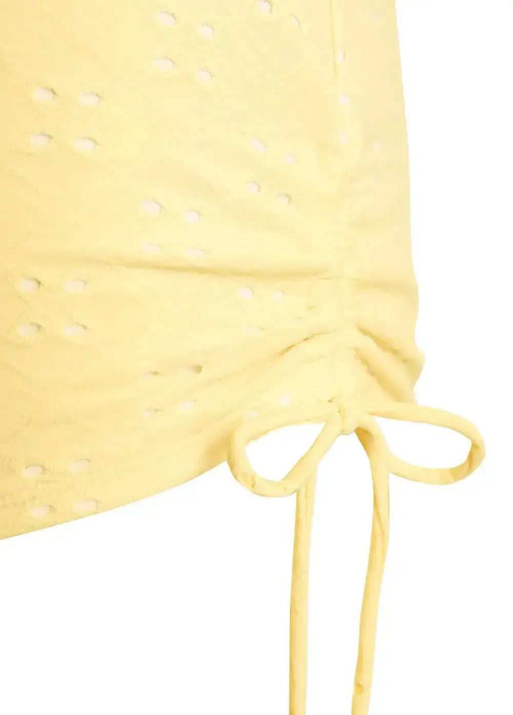 Jacquard Detail Yellow Bandeau Tankini Set
