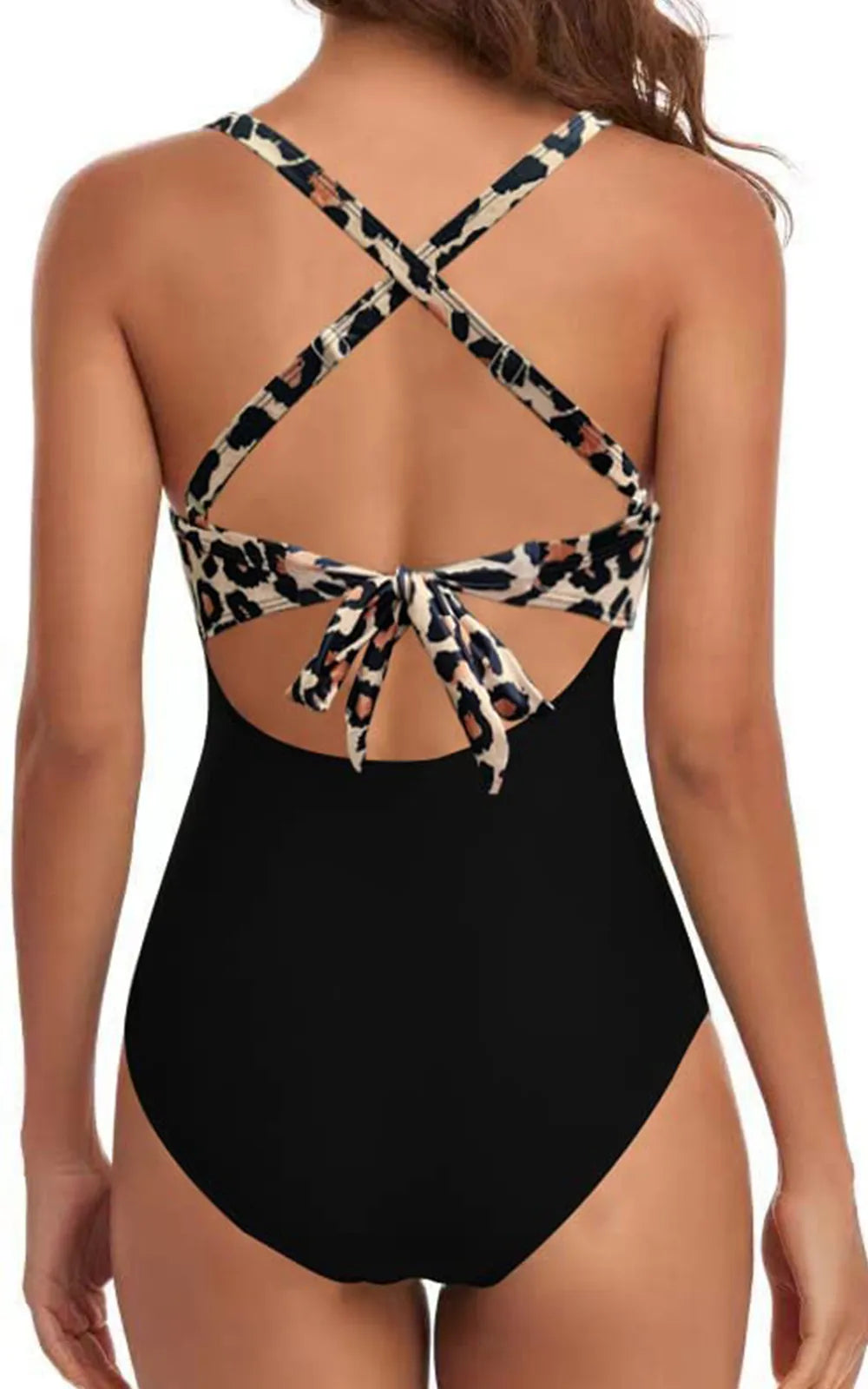 Women's One Piece Swimsuits Tummy Control Cutout High Waisted Bathing Suit Wrap Tie Back 1 Piece Swimsuit
