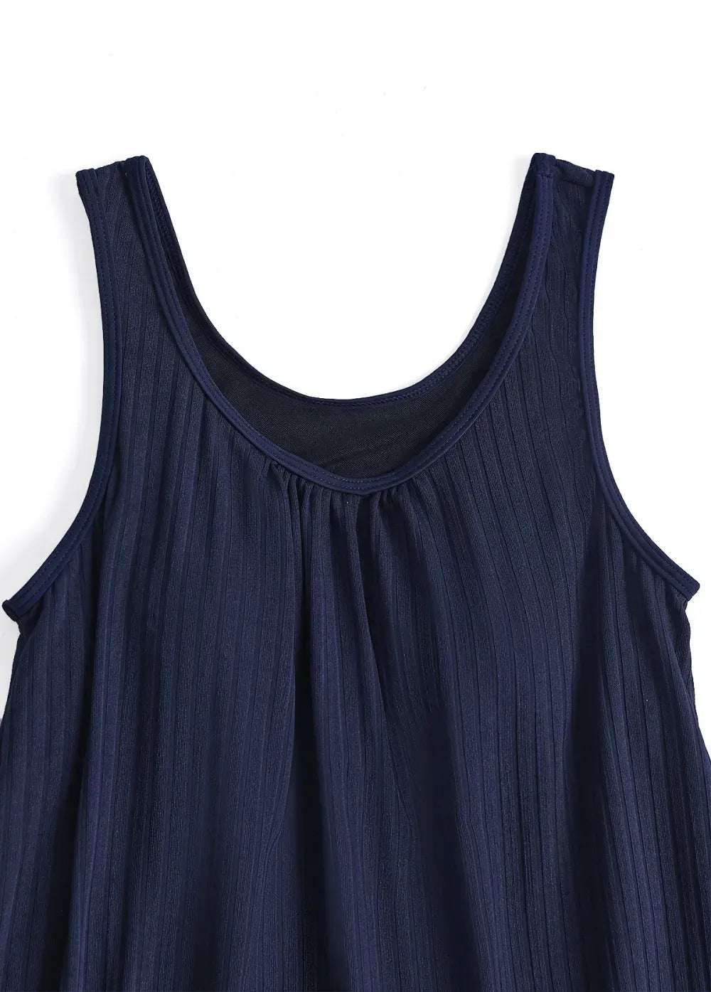 Bowknot Geometric Print Navy Tankini Set