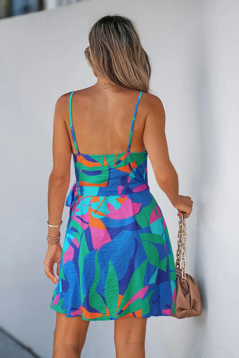 Papaya Pop Tropical Mini Dress