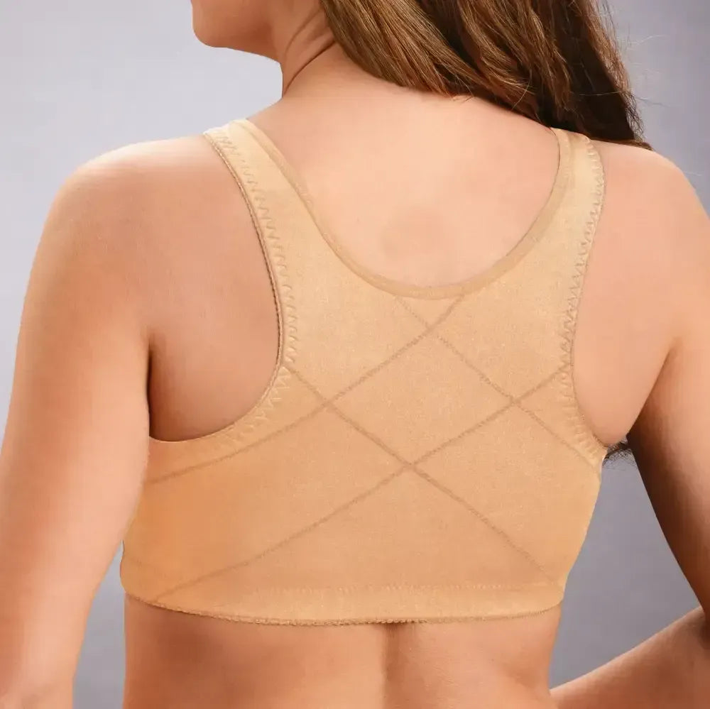 Front hooks, stretch-lace, super-lift, and posture correction �C ALL IN ONE BRA!