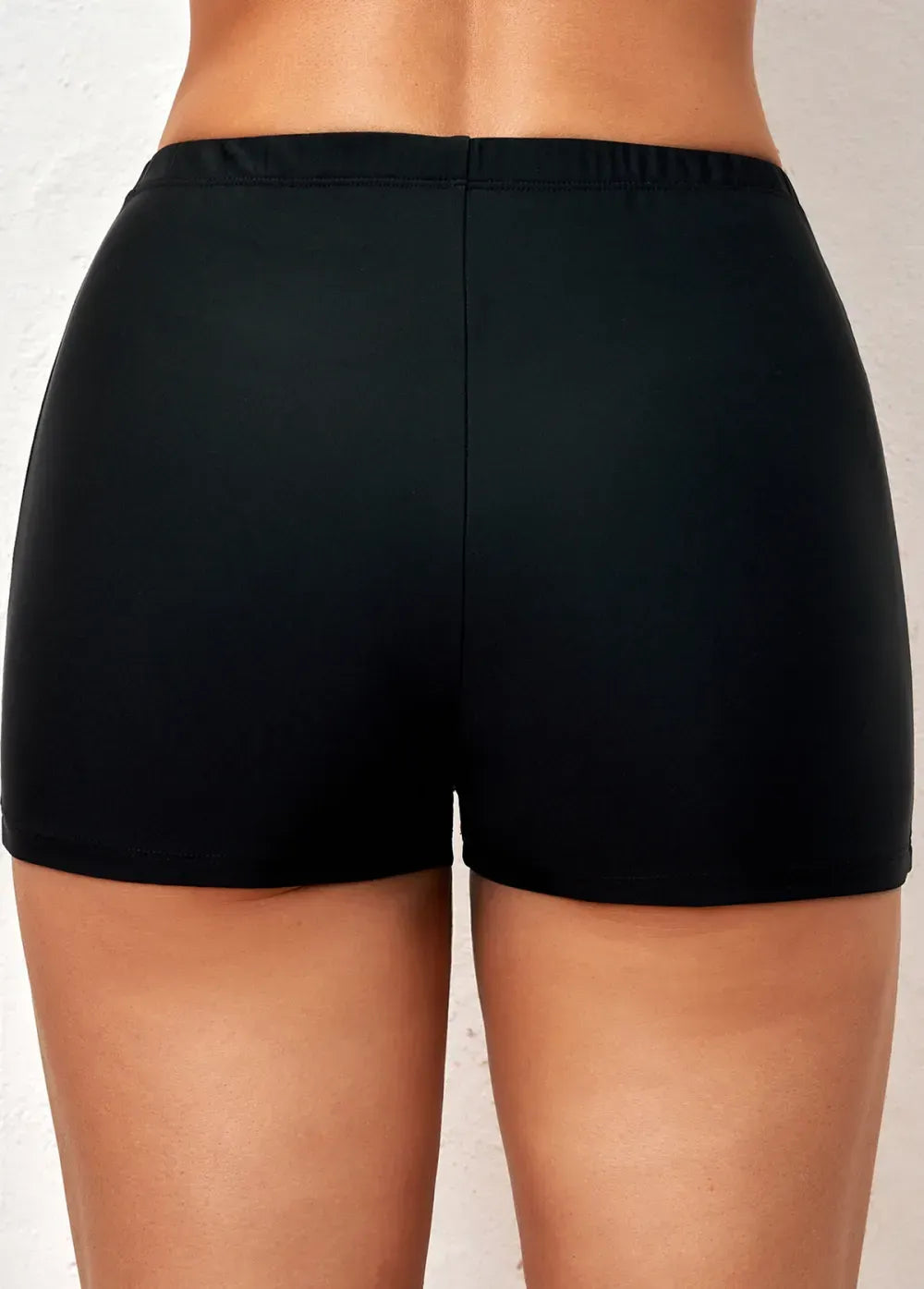 Asymmetry Layered Ombre Black Tankini Top