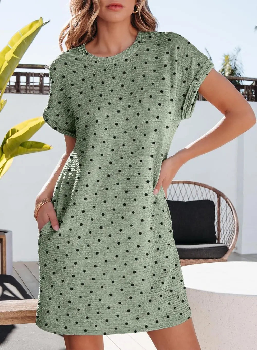 EVALESS Womens Summer Dresses Fashion 2025 Short Sleeve Spring Mini Dress Casual Beach Vacation Clothes Dresses