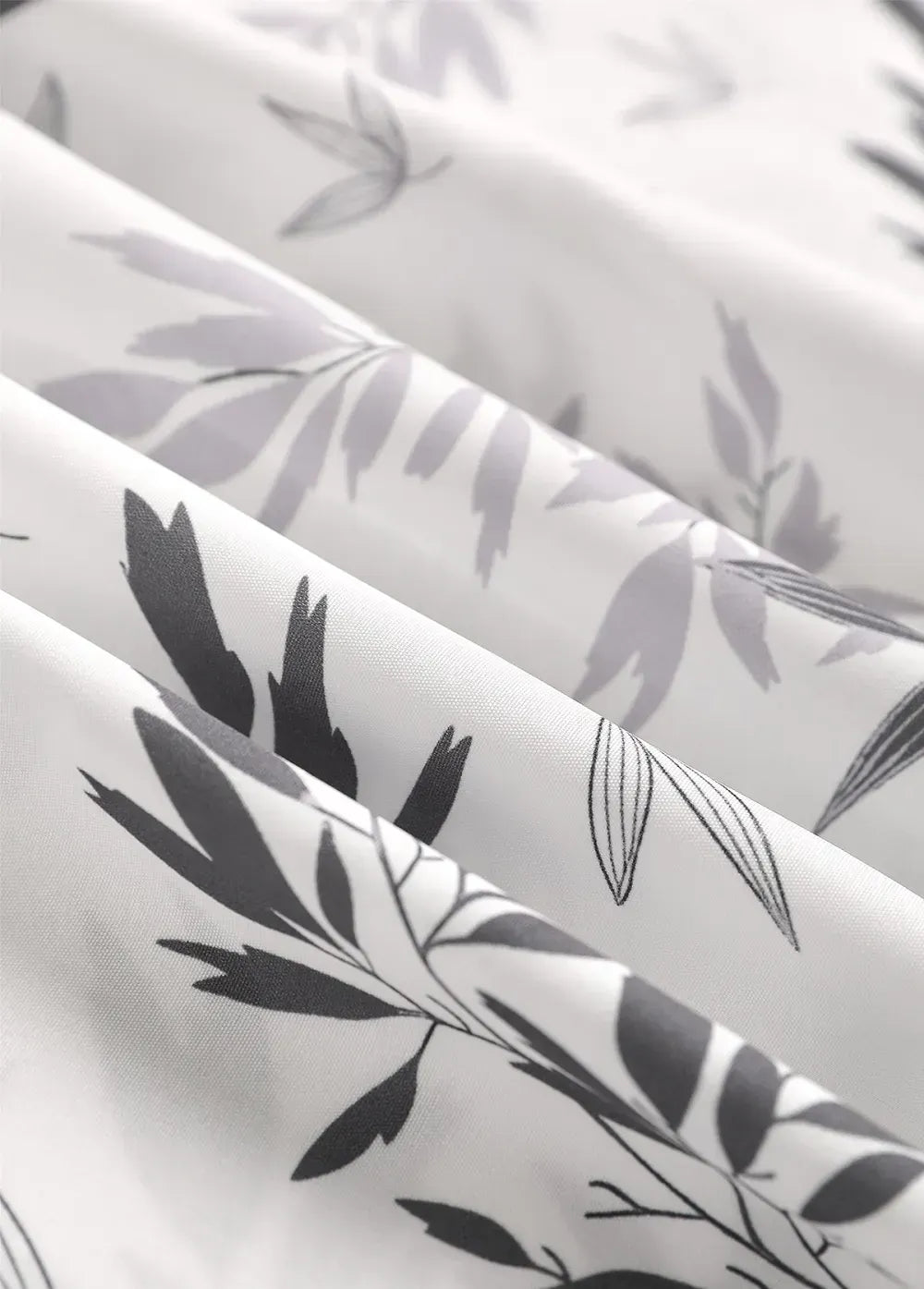 White Ruffle Leaf Print Half Sleeve V Neck Blouse