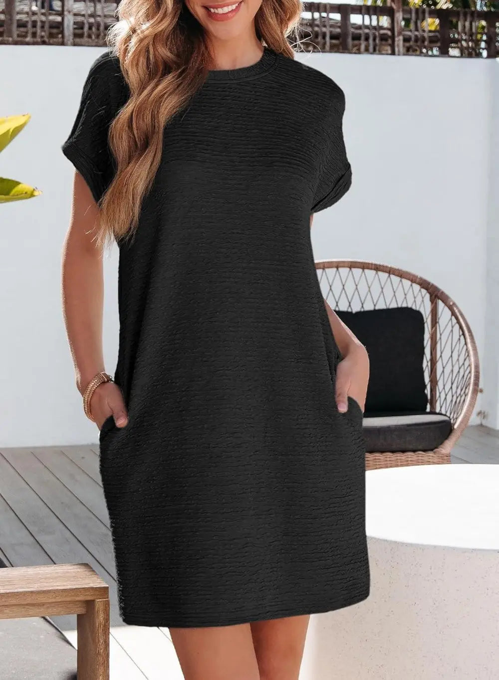 EVALESS Womens Summer Dresses Fashion 2025 Short Sleeve Spring Mini Dress Casual Beach Vacation Clothes Dresses