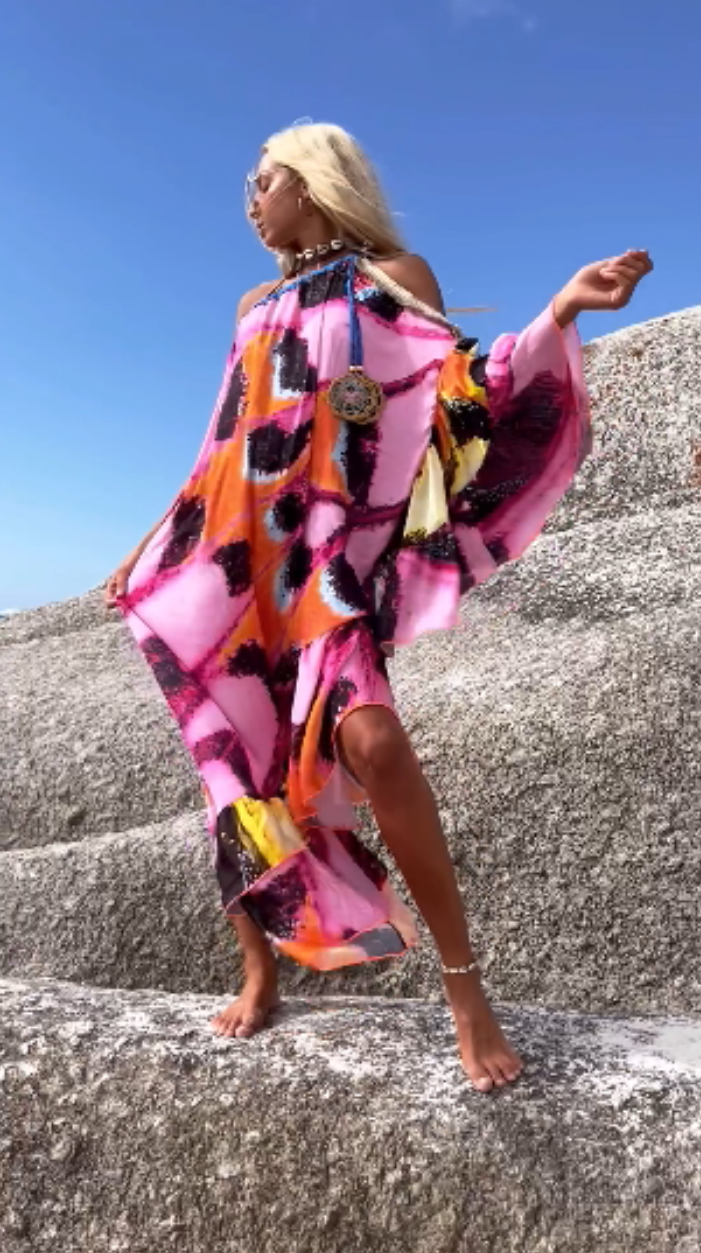 Bohemian Vacation Printed Kaftan e9a0